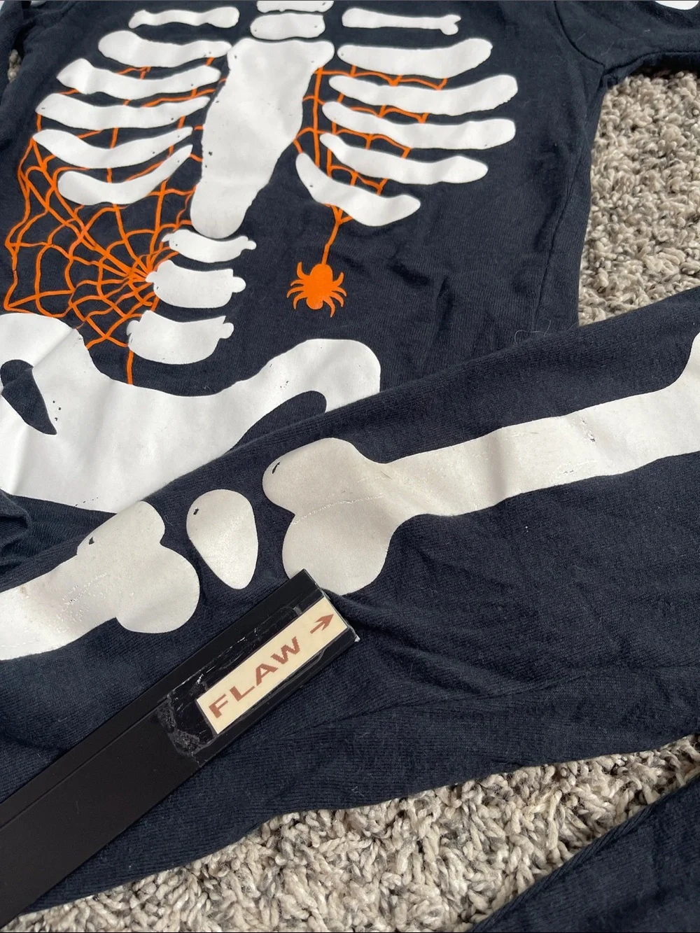 Kids halloween skeleton costume or PJs fun outfit size 6 boys or girls - Picture 6 of 15